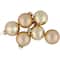 10ct. 1.75" Champagne Gold Shiny and Matte Glass Christmas Ball Ornaments